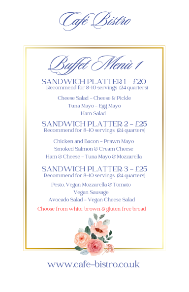 Buffet Sandwich Menu